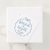 Leuke namen trouwdatum grillig bedankjes labels (In situ)