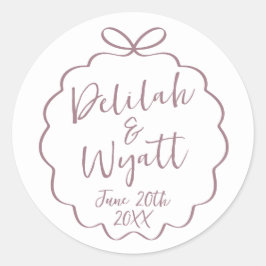 Leuke namen trouwdatum gunst envelop ronde sticker