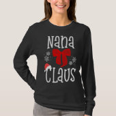 Leuke Nana Claus Santa Oma Kerstmis Pyjama Fam T-shirt (Voorkant)