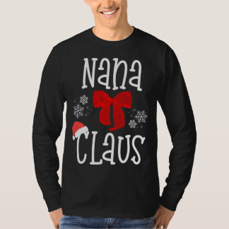 Leuke Nana Claus Santa Oma Kerstmis Pyjama Fam T-shirt