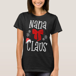 Leuke Nana Claus Santa Oma Kerstmis Pyjama Fam T-shirt