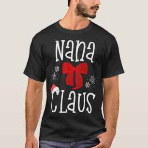 Leuke Nana Claus Santa Oma Kerstmis Pyjama Fam T-shirt