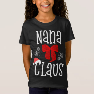 Leuke Nana Claus Santa Oma Kerstmis Pyjama Fam T-shirt
