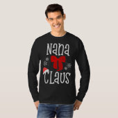 Leuke Nana Claus Santa Oma Kerstmis Pyjama Fam T-shirt (Voorkant volledig)