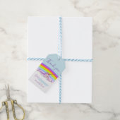 Leuke narwhal moeder en baby regenboog baby shower cadeaulabel (Met Touw)