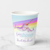 Leuke narwhal moeder en baby regenboog baby shower papieren bekers (Voorkant)