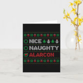 Leuke Naughty Alarcon kerstlijst lelijk Kaart (Gele Bloem)