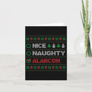 Leuke Naughty Alarcon kerstlijst lelijk Kaart