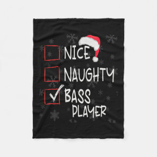 Leuke Naughty B Gitaar Speler Lijst Kerstman Fleece Deken