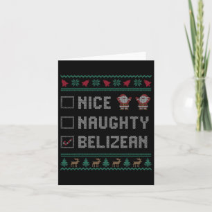 Leuke Naughty Belizean Kerstmis pyjama matching Kaart