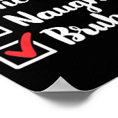 Leuke Naughty Bruh Funny Xmas Kerst Vrouwen Mannen Poster (Hoek)