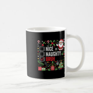 Leuke Naughty Bruh Grappige Kerstman Koffiemok