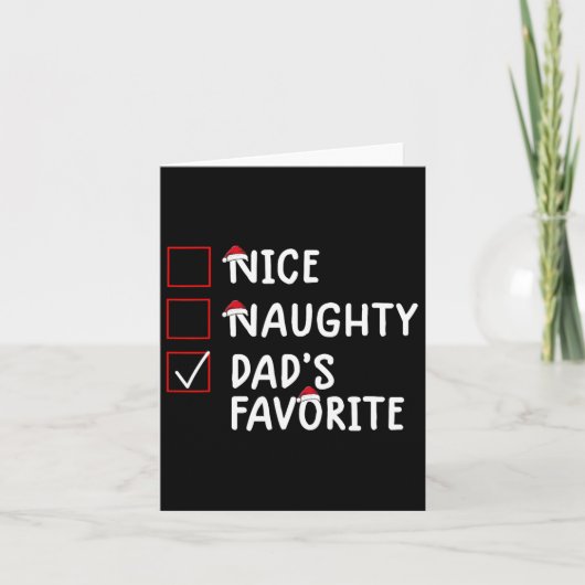 Leuke Naughty Dad's favoriete Schattigee kerst Kaart (Voorkant)