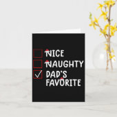 Leuke Naughty Dad's favoriete Schattigee kerst Kaart (Gele Bloem)