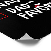 Leuke Naughty Dad's favoriete Schattigee kerst Poster (Hoek)