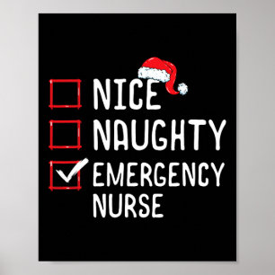 Leuke Naughty Emergency Nurse Kerstlijst Er XMA Poster