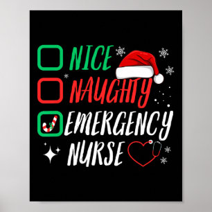 Leuke Naughty Emergency Nurse Kerstlijst Er XMA Poster