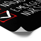 Leuke Naughty Emergency Nurse Kerstlijst Er XMA Poster (Hoek)