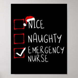 Leuke Naughty Emergency Nurse Kerstlijst Er XMA Poster