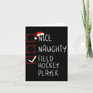 Leuke Naughty Field Hockey Spelerslijst Christmas Kaart
