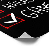 Leuke Naughty Gamer Kerstlijst Kerstspel Sant Poster (Hoek)