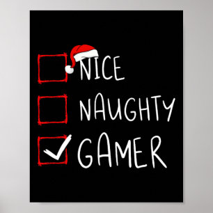 Leuke Naughty Gamer Kerstlijst Kerstspel Sant Poster