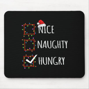 Leuke Naughty Hungry Kerstlijst Kerstman Fun Muismat