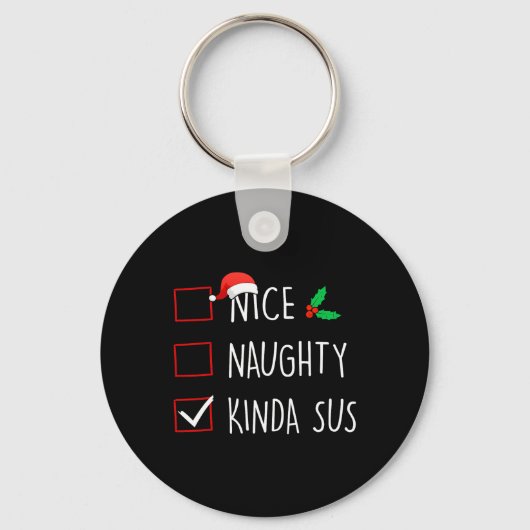 Leuke Naughty Kinda Sus Christmas Family Matching Sleutelhanger (Voorkant)