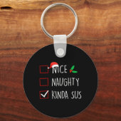 Leuke Naughty Kinda Sus Christmas Family Matching Sleutelhanger (Voorkant)