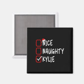 Leuke Naughty Kylie Gepersonaliseerde Naam Kerst C Magneet (Voorkant / Achterkant)