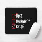 Leuke Naughty Kylie Gepersonaliseerde Naam Kerst C Muismat (Met muis)