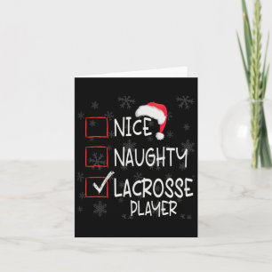 Leuke Naughty Lacrosse Spelerslijst Kerstman Kaart