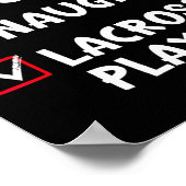Leuke Naughty Lacrosse Spelerslijst Kerstman Poster (Hoek)