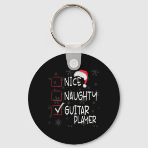 Leuke Naughty Lead Gitaar Speler Lijst Kerstmis Sa Sleutelhanger