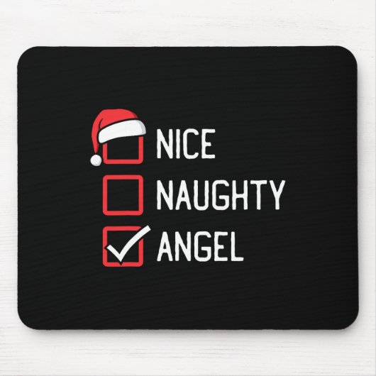 Leuke Naughty List Angel Christmas 1 Muismat (Voorkant)