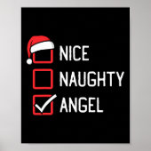 Leuke Naughty List Angel Christmas 1 Poster (Voorkant)