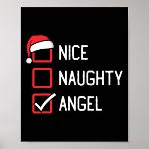 Leuke Naughty List Angel Christmas 1 Poster