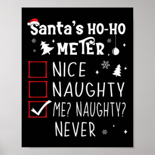 Leuke Naughty Me Naughty Never Kerstlijst 1 Poster