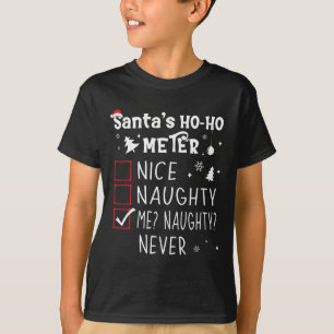 Leuke Naughty Me Naughty Never Kerstlijst 1 T-shirt