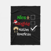 Leuke Naughty Native American Kerstman Pyjam Fleece Deken (Voorkant)