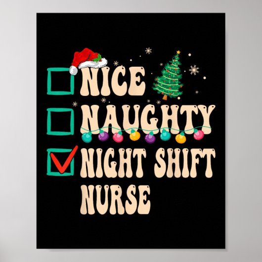 Leuke Naughty Night Shift Nurse Poster (Voorkant)
