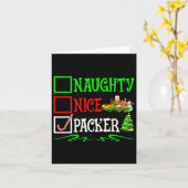 Leuke Naughty Packer Kerstlijst Kaart (Gele Bloem)