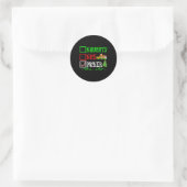 Leuke Naughty Packer Kerstlijst Ronde Sticker (Tas)