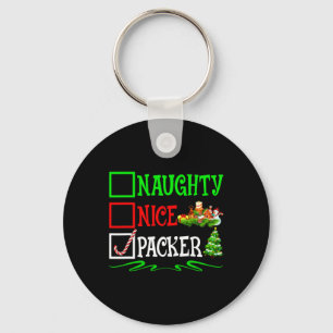 Leuke Naughty Packer Kerstlijst Sleutelhanger
