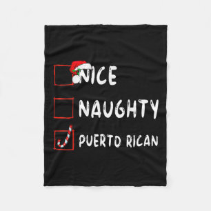 Leuke Naughty Puerto Ricaanse Kerstmis Puerto Rico Fleece Deken