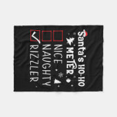 Leuke Naughty Rizzler Kerstlijst Xmas Rizz Sant Fleece Deken (Voorkant (Horizontaal))