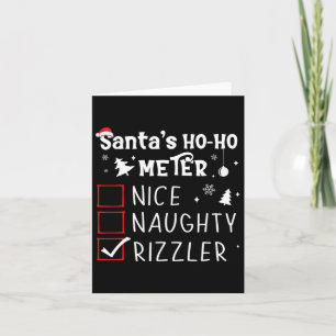 Leuke Naughty Rizzler Kerstlijst Xmas Rizz Sant Kaart