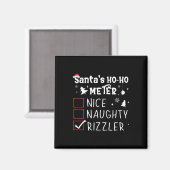 Leuke Naughty Rizzler Kerstlijst Xmas Rizz Sant Magneet (Voorkant / Achterkant)