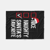 Leuke Naughty Santa's Favoriete Kerstman Fleece Deken (Voorkant (Horizontaal))