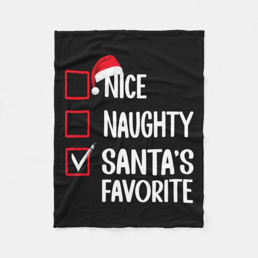 Leuke Naughty Santa's Favoriete Kerstman Fleece Deken (Voorkant)